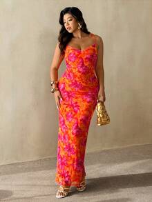 Auralis Đầm maxi nữ thanh lịch màu cam nhuộm tie-dye in họa tiết hoa, dây mảnh, hở lưng, eo chun, xếp ly, dáng đuôi cá, phù hợp cho kỳ nghỉ, hẹn hò, lễ hội âm nhạc/Dáng rộng, thanh lịch, công sở, nghỉ dưỡng, tiệc trà chiều, hẹn hò gợi cảm, tiệc tùng, phong cách retro, sinh viên, chụp ảnh trên bãi biển. - trái cam - Xem 10