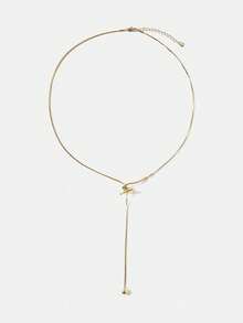 MOTF 18K Gold Plated Adjustable Pull Necklace - Yellow Gold - View 2