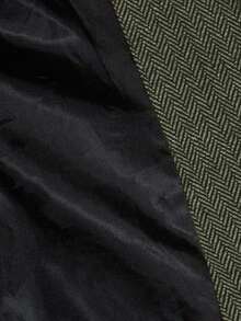 Aveloria Revavyn Áo blazer nữ thanh lịch, sang trọng, thiết kế cao cấp kiểu Pháp cổ điển, họa tiết xương cá, cổ tròn, tay lỡ xòe cánh hoa, eo thắt, cúc kim loại. - màu xanh lá - Xem 7