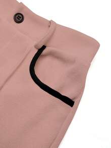 EMERY ROSE Quần ống đứng dáng thường ngày có đai, thiết kế tối giản, đa năng. - Hồng - Xem 4