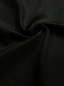 SHEIN PETITE CURVE 女士休闲抽绳腰百慕大短裤，百搭 - 黑色 - 查看 6