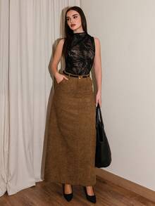 Bris Aura Black Lace Sleeveless Open Shoulder Ruched Bodysuits, Autumn, Halloween - Black - View 6