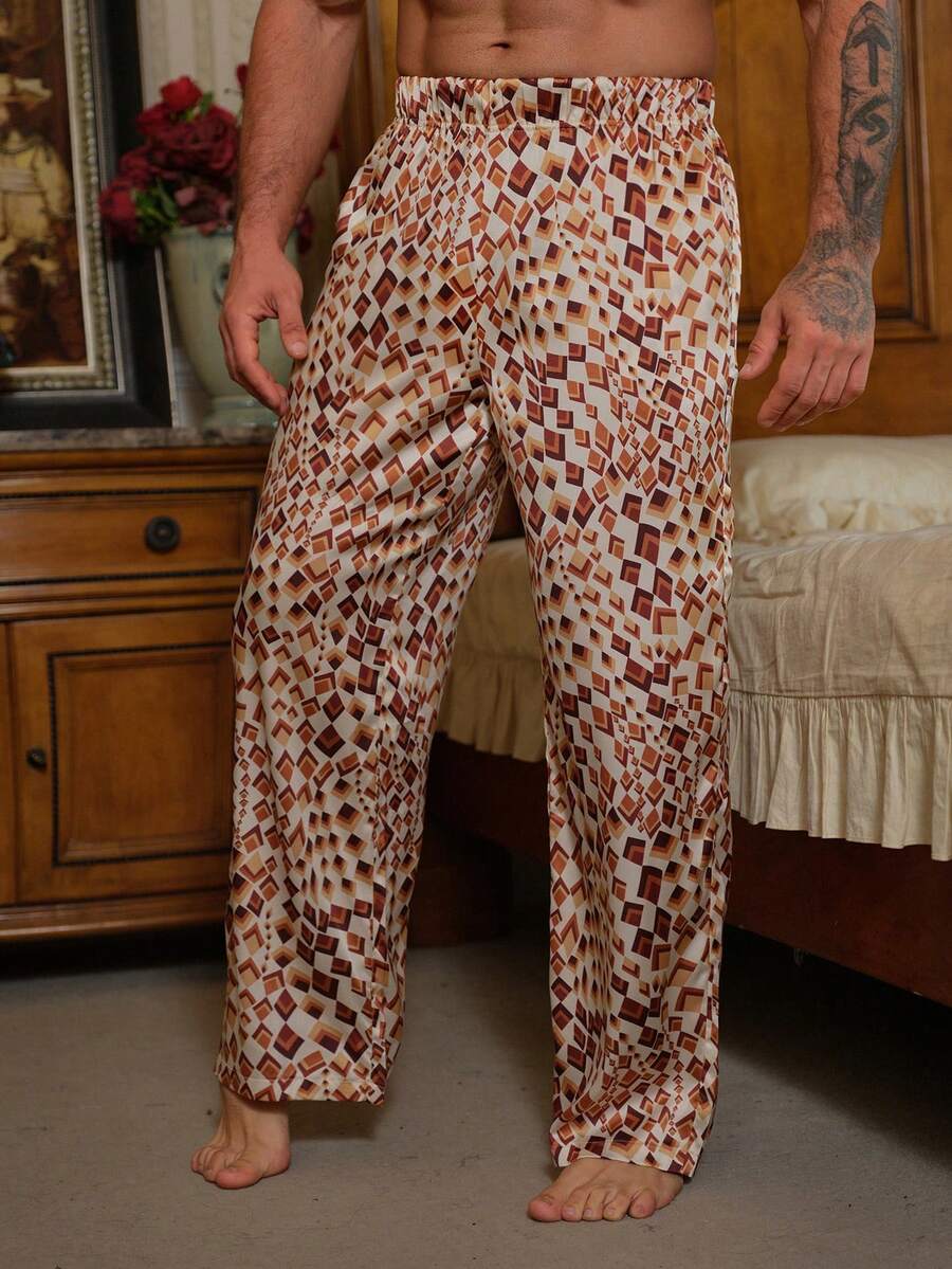 DAZY 春季花卉印花弹力腰长款男士休闲裤 - 彩色 - 查看 1