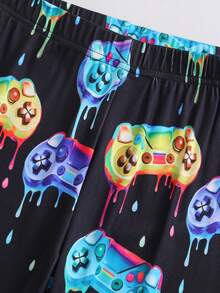 Tween BoySnug Fit Pajama Set, Long Pants And Long Sleeve - Green - View 5