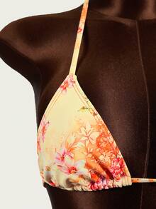 Zestiva 3pcs Tie-Dye Gradient Print Sexy Women Bikini Set, Summer Beach - Orange - View 8