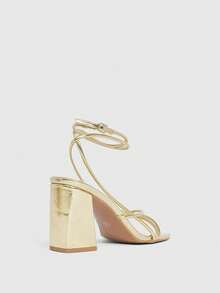 CUCCOO SZL Women Heeled Sandals Valentine's Day - Golden sheep pattern - View 4