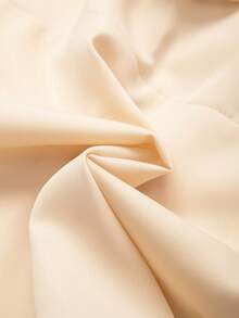 GlowEve CURVE Plus Size Women's New 2-Piece Set, V-Neck Chiffon Ruffle Tie Bow Blouse And Loose Pants, Spring/Summer - Apricot - View 7