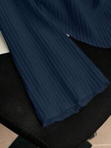 Franclia Women's Off Shoulder Butterfly Knit Design Fitted Slim Fit Casual T-Shirt - Royal Blue - View 6