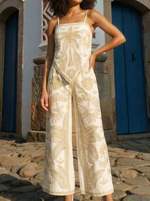 CAJUNI Women Two-Piece Outfits - Yellow - View 4