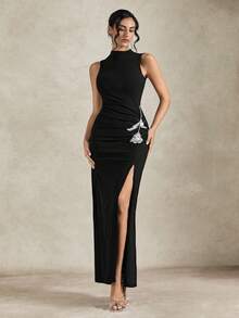 Briarwyn New Women's Sleeveless Fitted Elegant Dress, Suitable For Gatherings And Parties - Black - View 1