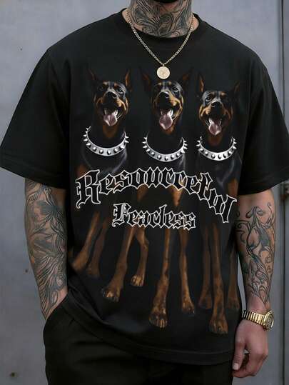 Manfinity Dauomo 男士圆领T恤1件，牛奶丝绒色 JY180克