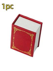 Hộp đựng nhẫn hình quyển sách thu nhỏ 1/2 chiếc, Hộp quà trang sức đôi dễ thương dùng để cầu hôn, đám cưới, ngày lễ tình nhân, du lịch, gia đình và văn phòng, hộp đựng trang sức di động khi trở lại trường - Nhiều màu - Xem 9
