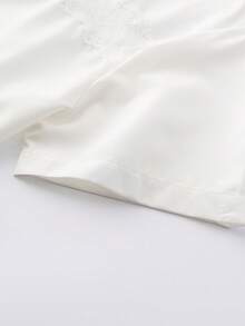 EGENSIO 男士花卉拼接翻领短袖衬衫 - 白色 - 查看 5