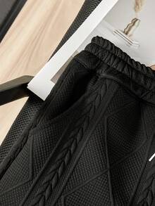 Bộ 2 món gồm áo polo cổ bẻ và quần short kiểu dáng thường ngày dành cho thiếu niên nam. - màu đen - Xem 6