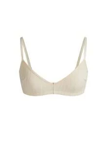Ocili 100% Cotton Ribbed Comfortable Basic Minimalist Chic Autumn Casual Women Bra - Khaki - View 8