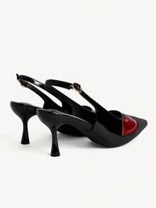 CUCCOO CHICEST Women's Pointed Toe Buckle Design Everyday Versatile Fashion High Heels - Black - View 4