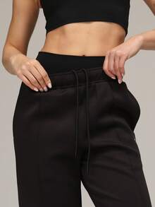 Sigmas 女士双面褶裥直筒运动裤 - 黑色 - 查看 2