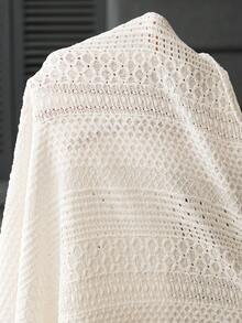 Manfinity RSRT Men's Summer Casual Vacation Front Button Hollow Shirt And Shorts Set - Apricot - View 8