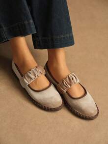 Rosivie Women's Versatile Fashion Flat Shoes For Daily Wear - Apricot - View 7