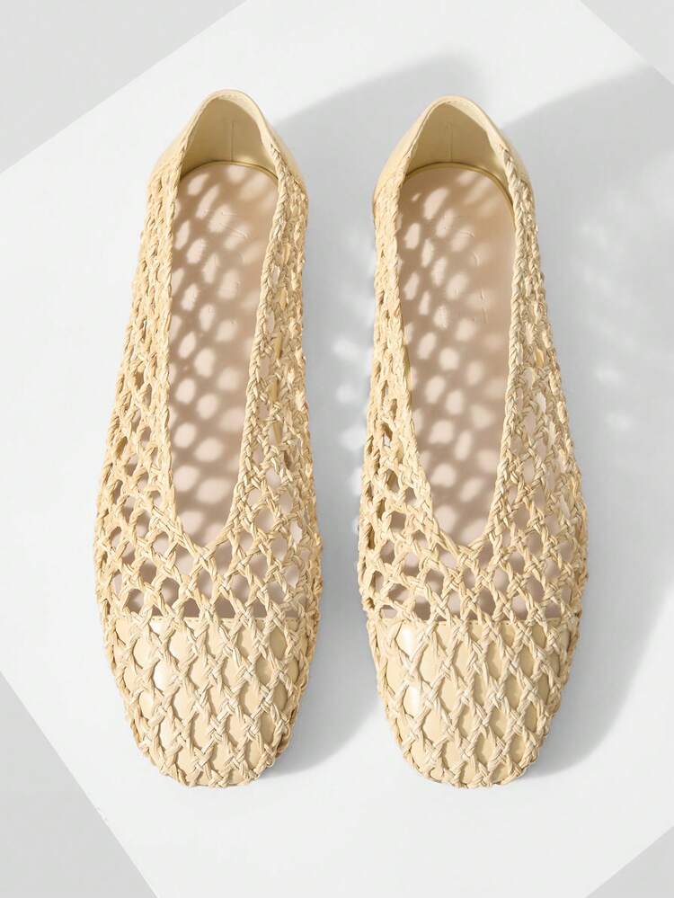 WOMEN HOLLOW OUT PU LEATHER FLATS SPRING SHOES