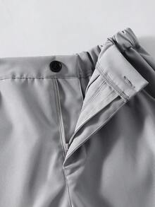 Bộ vest lịch lãm 2 món dành cho thiếu niên nam, gồm áo khoác đơn cài khuy màu xám và quần tây màu xám, trang phục trang trọng cao cấp, phù hợp cho tiệc sinh nhật, dạ hội, biểu diễn, dẫn chương trình, mùa cưới. - Xám - Xem 6