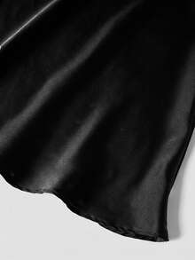 Firerie Plus Size Elegant Solid Color A-Line Skirt, Versatile For Commuting - Black - View 6