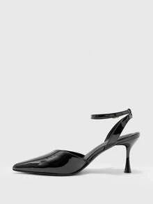 CUCCOO BIZCHIC Giày sandal cao gót mũi nhọn tối giản, thanh lịch màu đen dành cho nữ, thích hợp mặc đi làm hoặc đi làm. - màu đen - Xem 10