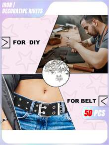 SHEIN 50 Pieces Five-Pointed Star Decorative Nails Valentine's Day, Valentine's Day Wedding, Birthday, Wedding Decoration - Silver - View 7