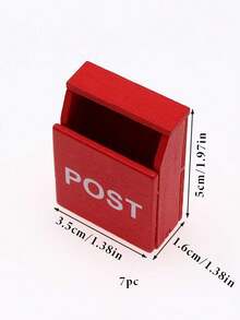 MINKOJA - SELECTS 3/5/7 Pcs 1:12 Scale Mini Wooden Mailbox "POST" Label, Realistic Miniature Letter Box Dollhouse Landscape, Compatible With Mini Furniture, Ideal Play,Collection - Multicolor - View 7