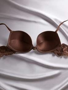 EmpressEnvy 3pack Contrast Lace Super Push Up Microfiber T-shirt Bra Set - Multicolor - View 4