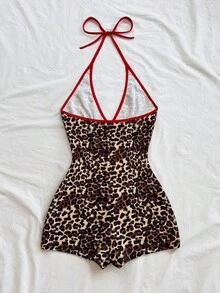 Soleia Bộ jumpsuit ôm sát cơ thể màu đen trắng phối viền tương phản, kiểu dáng thường ngày dành cho nữ, thích hợp cho các buổi tiệc, hẹn hò, trà chiều hoặc đi biển. - Nhiều màu - Xem 3