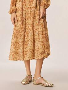 Styleloop Women Flat Sandals - Gold - View 3