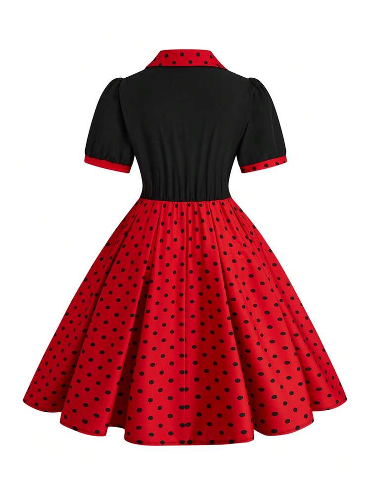 red polka dot 50s dress Jezebel Red White Polka Dot Dress from Vivien Of Holloway
