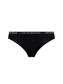Armani 2 Pack Women's Thong - Black/Black - View 2