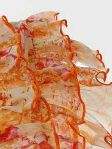 Zestiva 3pcs Tie-Dye Gradient Print Sexy Women Bikini Set, Summer Beach - Orange - View 10