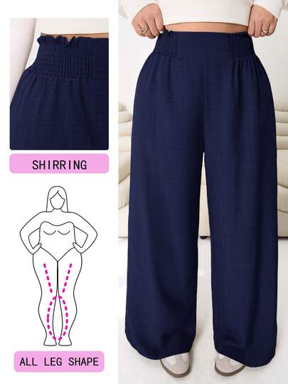 Solflare 2025秋冬新款休闲裤，适合外出、日常休闲、聚会、通勤、返校、约会、居家、生日派对等多种场合。宽松版型，弹性腰带，阔腿裤，米色，大码可选。