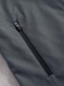 PAVTROS Ensemble de veste décontractée polyvalente à zip pour homme, ensemble 2 pièces pour homme, ensemble survêtement sport pour homme, ensemble jogging pour homme - Gris foncé - Voir 5