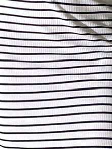 Flirla Striped Print Tank Top & Split Hem Skirt - Black and White - View 8