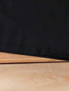 生日女孩休闲时尚舒适百搭创意印花T恤，适合春夏季节穿着 - 黑色 - 查看 5