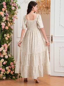 Momance 碎花孕妇连衣裙，休闲海滩度假 - 彩色 - 查看 2