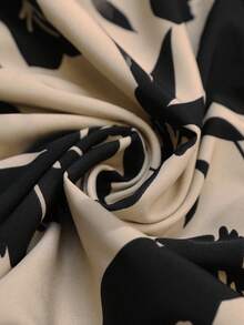 Breezaya Women's Khaki & Black Ditsy Floral Spaghetti Strap Backless Dress, Layered Flowy Skirt, Vacation/Picnic With Friends, Summer Beach Date Dress - Multicolor - View 8