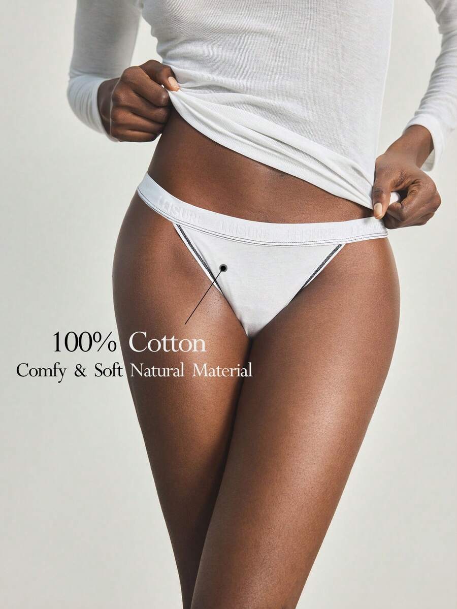 Ocili 100% Cotton Baby Pink Soft Comfy Icy Silk Cotton Cheeky Panties For Women - White - View 1