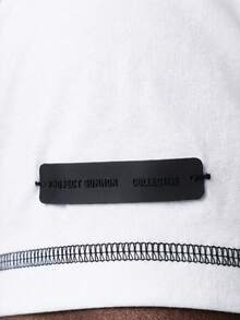 SUMWON Essentials 圆领短袖T恤，撞色缝线细节，适合日常休闲穿着，舒适合身 - 白色 - 查看 7