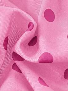 Swim Mod 女士夏季波点印花性感吊带蝴蝶结比基尼两件套泳衣沙滩度假套装 - 粉色 - 查看 4