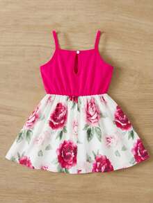 SHEIN 女婴无袖休闲百搭连衣裙，甜美可爱，适合夏季穿着，适合户外休闲、室内居家等各种场合。 - 彩色 - 查看 3