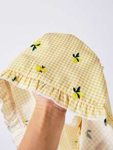 SHEIN Playful Pals 2pcs/Set Girls Casual Yellow Camisole Top And Pants Set, Summer - Yellow - View 8