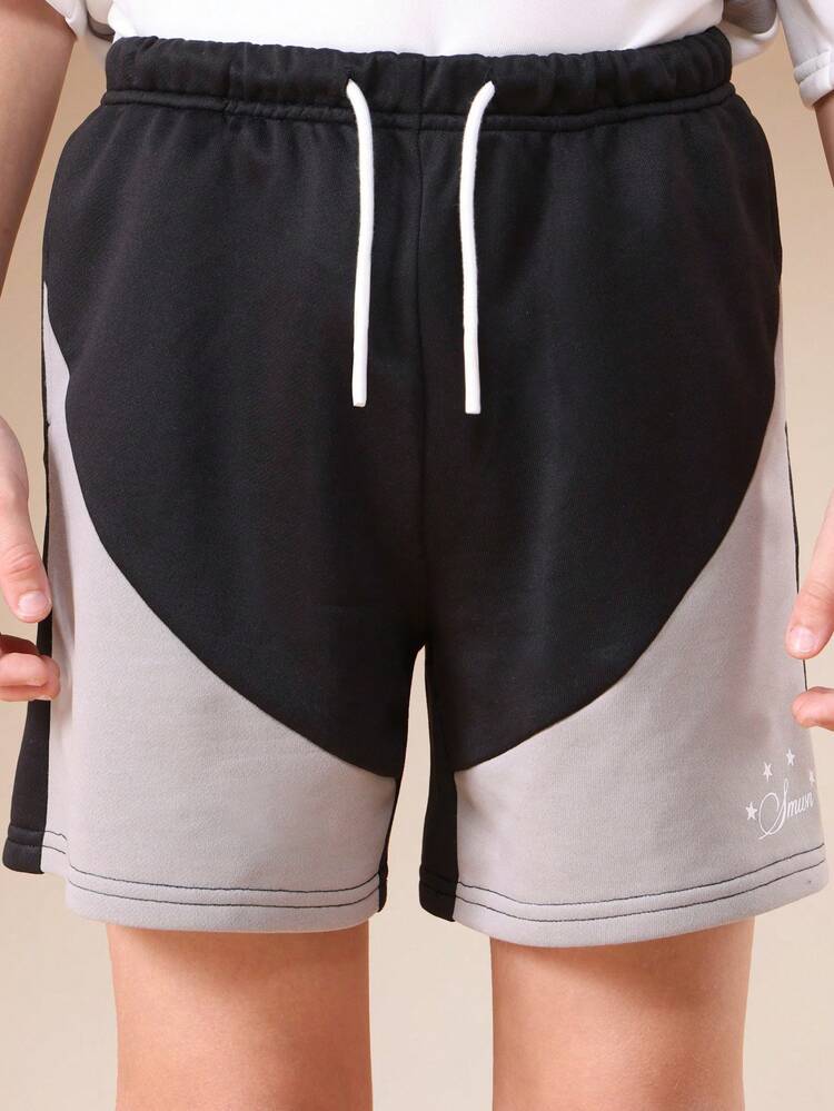 Colorblock T-Shirt And Shorts Set