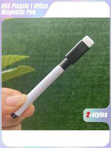 3/10pcs Black Erasable Magnetic Writing Marker Pen, Water-Based Erasable Whiteboard Pen For Blackboard, Wet Erasable Led Light Board Pen With Felt, Erasable Dustless Chalk For Blackboard, Magnetic Wiper Dry-Erase Marker With Brush, Erasable Sign Pen, Water-Based Whiteboard Pen Best Gifts Birthday - Multicolor - View 7