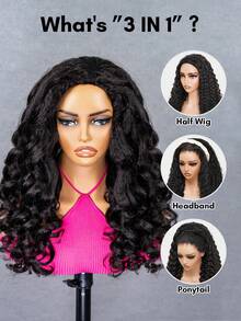 QUICK WEAR 9am Hair Store 即戴即用半假发，预造型，蓬松波浪卷/直发，灵活贴合，三合一半假发，带抽绳，自然发际线，无缝设计，新手友好，即戴即用，无需胶水，真人发假发，预先拔毛发际线，180%密度，16-28英寸常规尺寸，自然色，未经加工的处女发，情人节真人发无蕾丝假发，自然无胶假发，适合浪漫约会，女士适用。 - SNatural - 查看 8