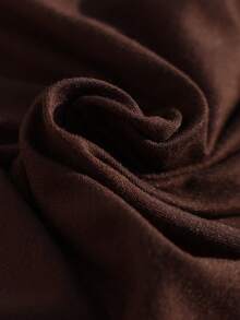 Juhart Plus Size Women's Solid Color Round Ring Pattern Fitted Short Sleeve T-Shirt - Chocolate Brown - View 11